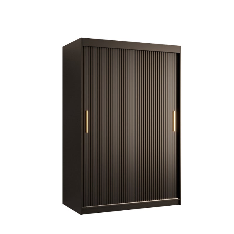 Szafa przesuwna garderoba RIFLO SLIM 1 120 x 62 x 200 cm Czarny - Abiks Meble