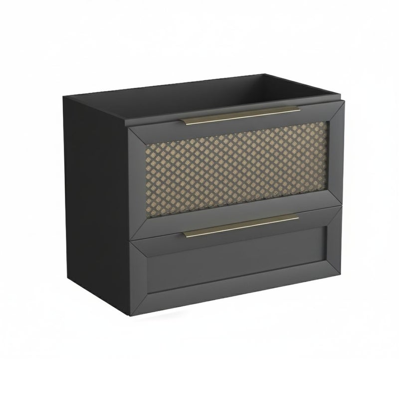 Szafka pod umywalkę CHIC 80 cm czarna półmat/złota