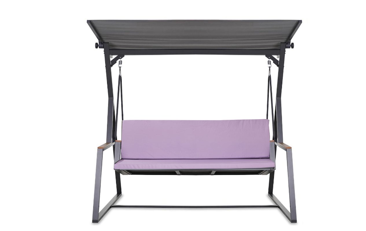 Poduszka ogrodowa na huśtawkę 100x60x50cm poduszka na meble ogrodowe fioletowa, poduszka na balkon taras, poducha ogrodowa na ławkę