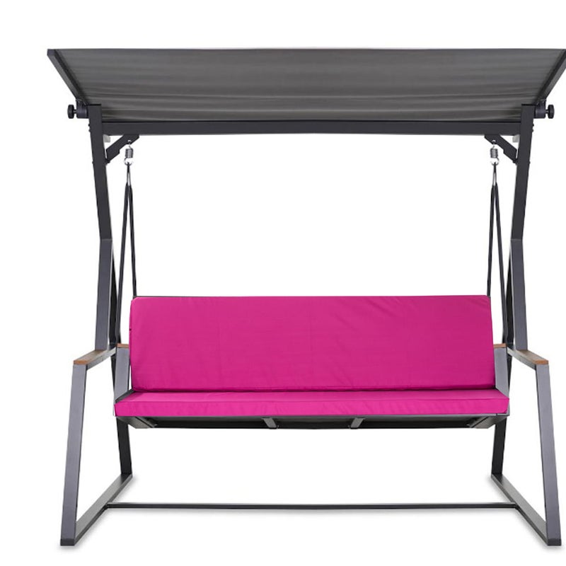 Poduszka ogrodowa na huśtawkę 120x60x50cm poduszka na meble ogrodowe różowa, poduszka na balkon taras, poducha ogrodowa na ławkę