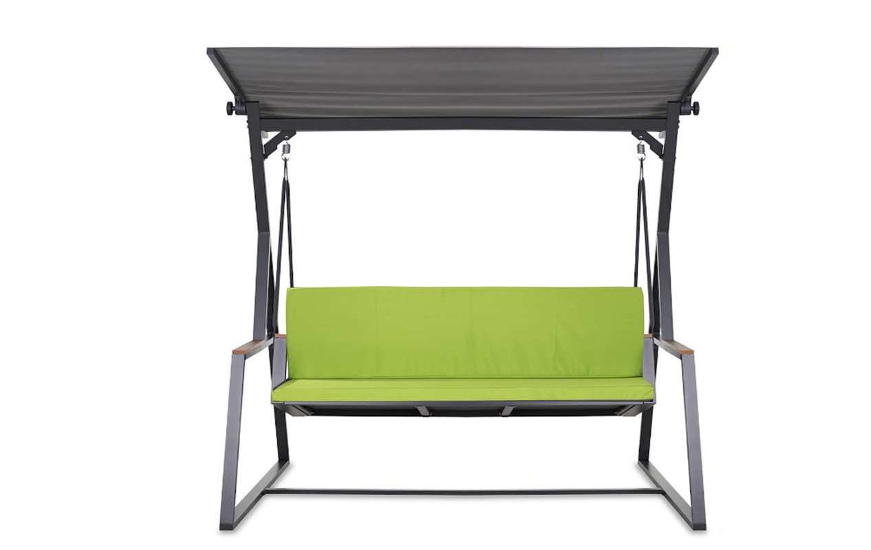 Poduszka ogrodowa na huśtawkę 110x60x50cm poduszka na meble ogrodowe limonka, poduszka na balkon taras, poducha ogrodowa na ławkę