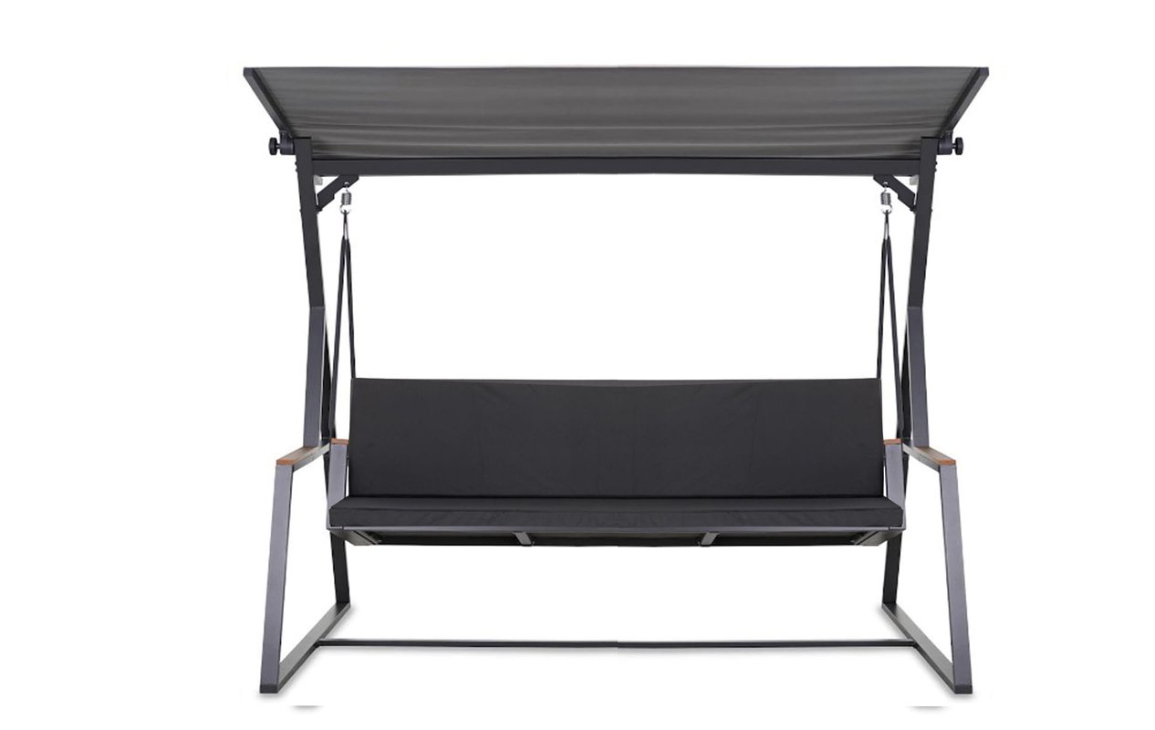 Poduszka ogrodowa na huśtawkę 100x60x50cm poduszka na meble ogrodowe czarna, poduszka na balkon taras, poducha ogrodowa na ławkę