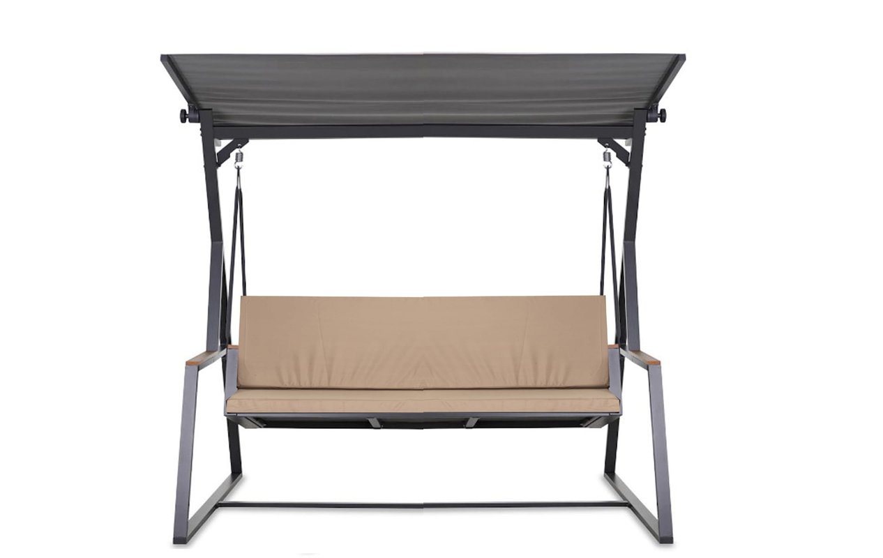 Poduszka ogrodowa na huśtawkę 100x50x50cm poduszka na meble ogrodowe beżowa, poduszka na balkon taras, poducha ogrodowa na ławkę