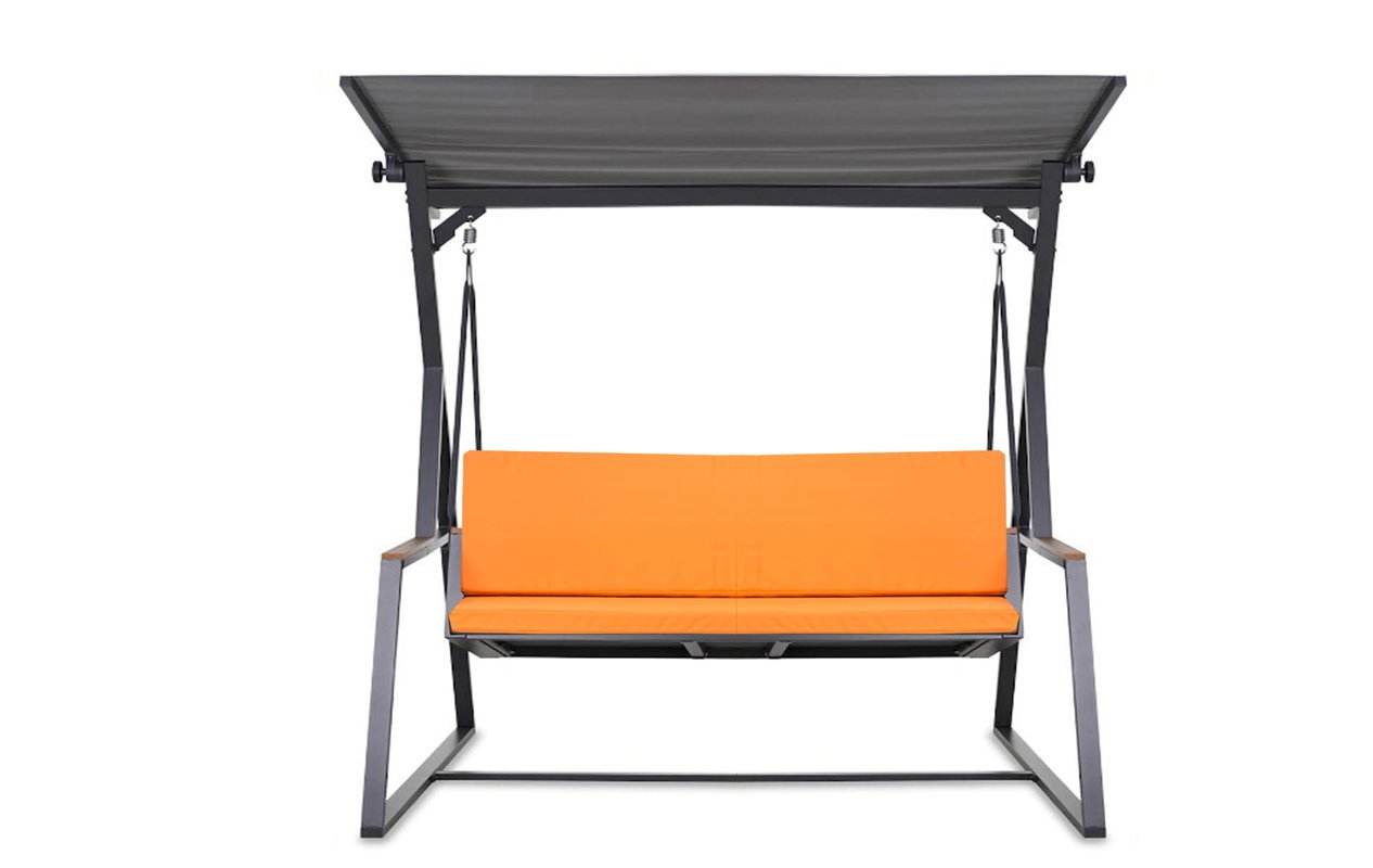 Poduszka ogrodowa na huśtawkę 130x60x50cm poduszka na meble ogrodowe pomarańczowa, poduszka na balkon taras, poducha ogrodowa na ławkę