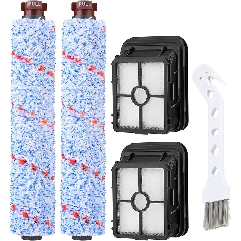 Części zamienne kompatybilne z odkurzaczami Bissell CrossWave: 2 szczotki obrotowe + 2 filtry odkurzacza