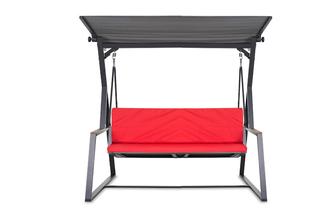 Poduszka ogrodowa na huśtawkę 160x50x50cm poduszka na meble ogrodowe czerwona, poduszka na balkon taras, poducha ogrodowa na ławkę