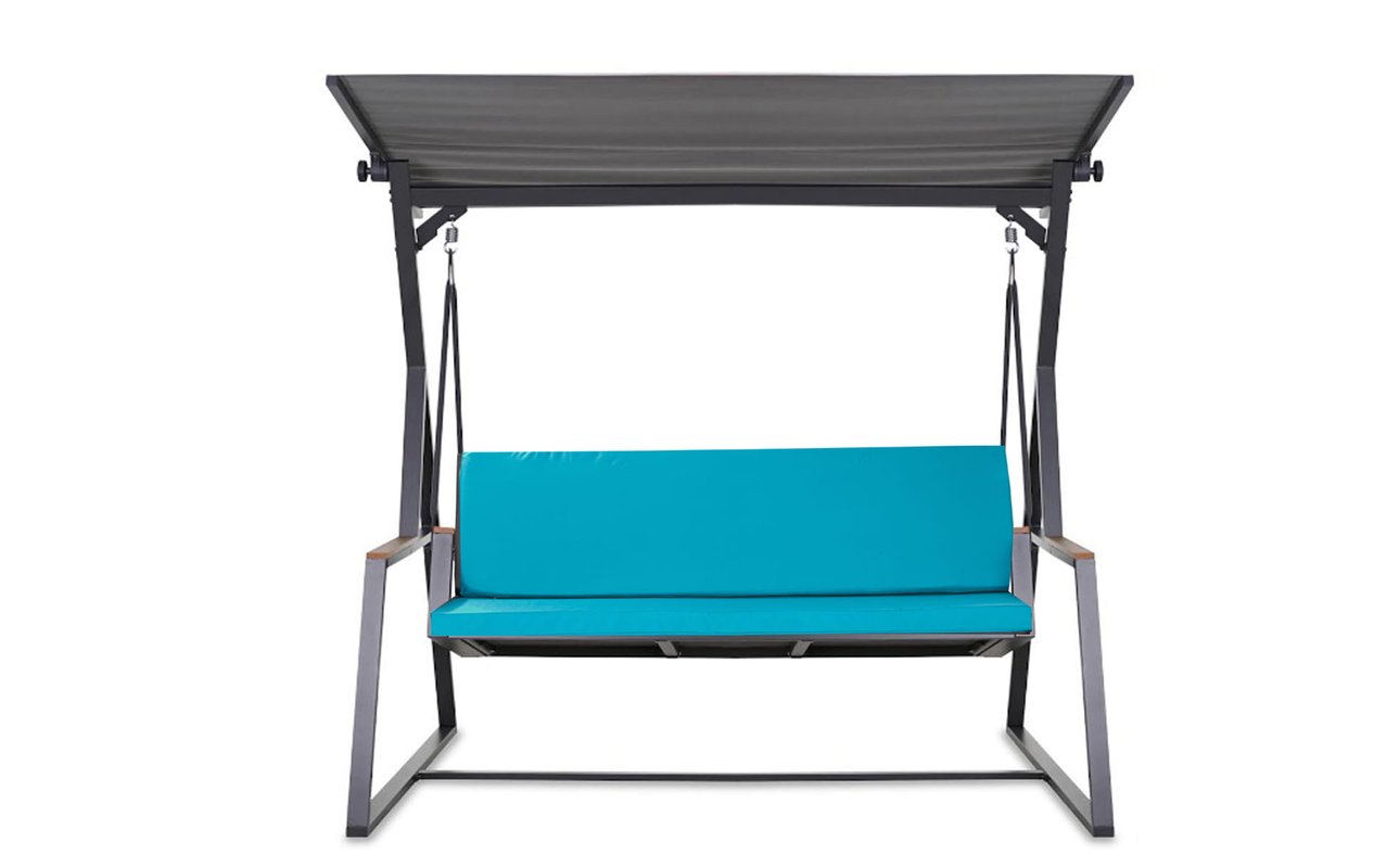 Poduszka ogrodowa na huśtawkę 150x50x50cm poduszka na meble ogrodowe niebieska, poduszka na balkon taras, poducha ogrodowa na ławkę