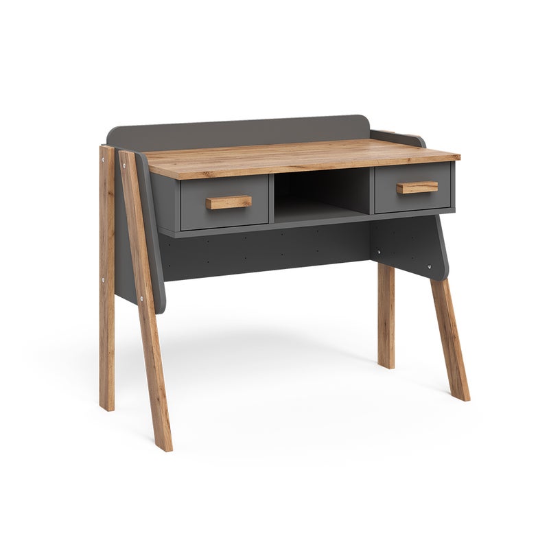 Vitalispa Biurko Malia, Szary/Artystyczny, 97 x 51 cm z 2 szufladami