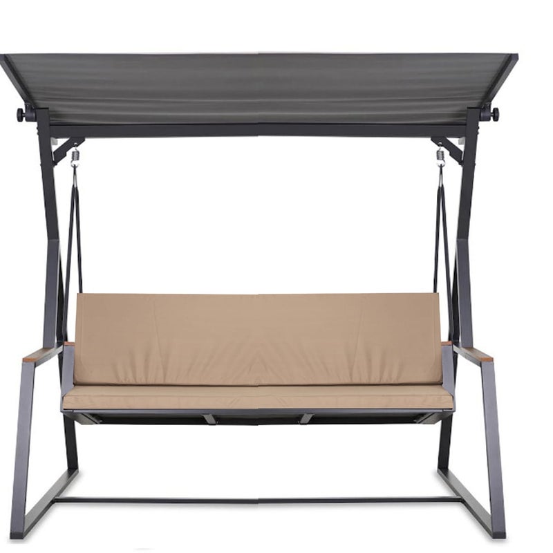 Poduszka ogrodowa na huśtawkę 100x60x50cm poduszka na meble ogrodowe beżowa, poduszka na balkon taras, poducha ogrodowa na ławkę