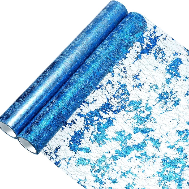 Obrus - Bieżnik - Dekoracja na przyjęcie urodzinowe - Poliester - 2 sztuki - 28*275 cm - Niebieski