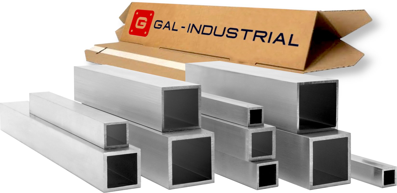 Gal Industrial Profil Aluminiowy 25x25x2 mm 390 cm Rura Kwadratowa Aluminium Na wymiar