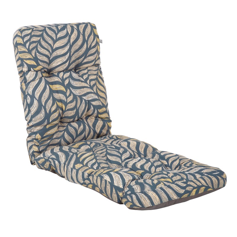 Poduszka na fotel ogrodowy 155 x 48 cm Cordoba Plus szary/żółty liście PATIO