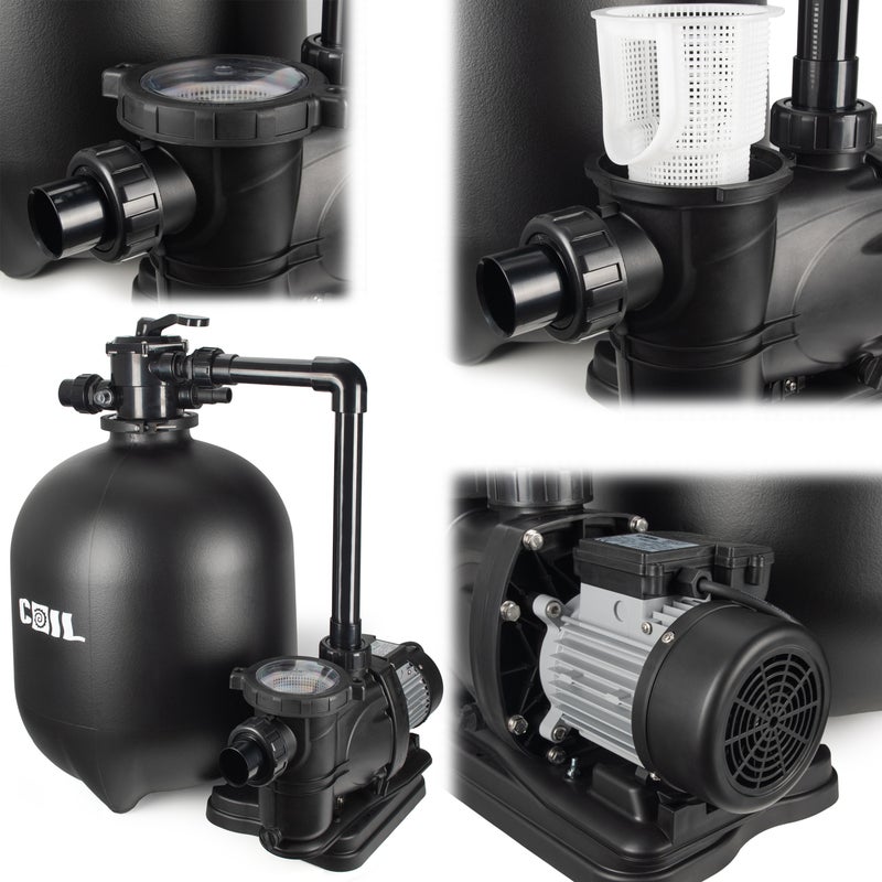 COIL Pompa piaskowa do basenu 800W. wydajność 19000l/h samozasysająca zbiornik 125l