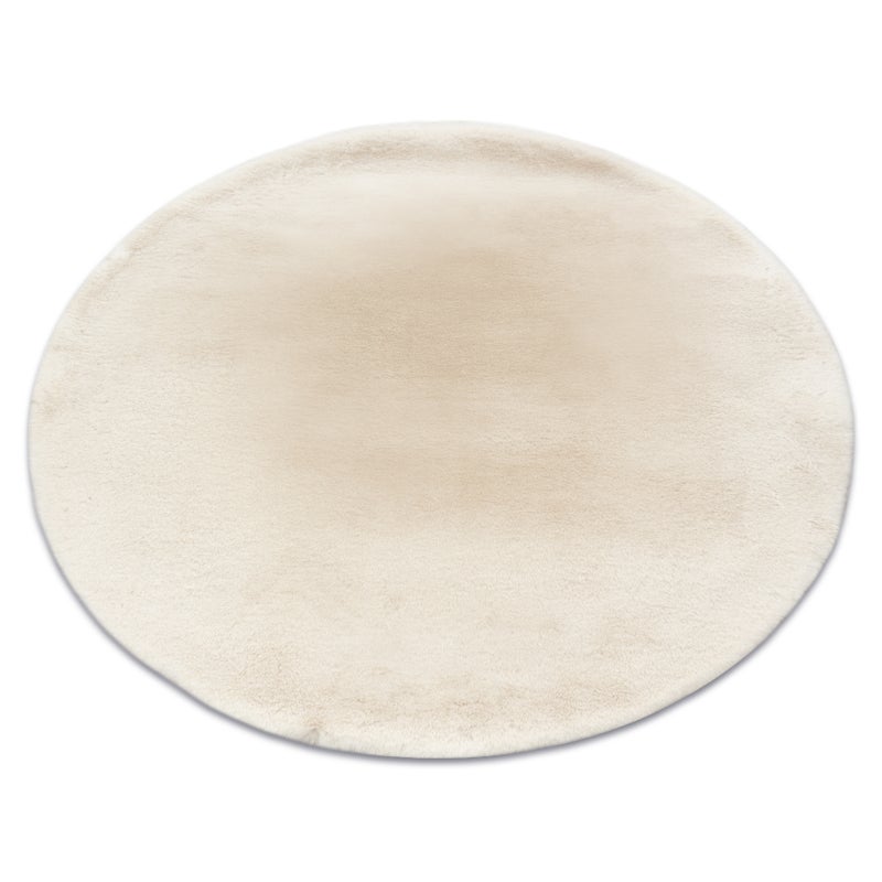 Dywan BUNNY koło kość słoniowa IMITACJA FUTRA KRÓLIKA koło 160 cm