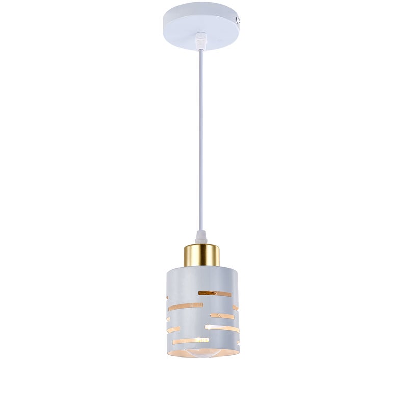 Lampa wisząca E27 LED Elen IP20 żyrandol oprawa biała złota MasterLED