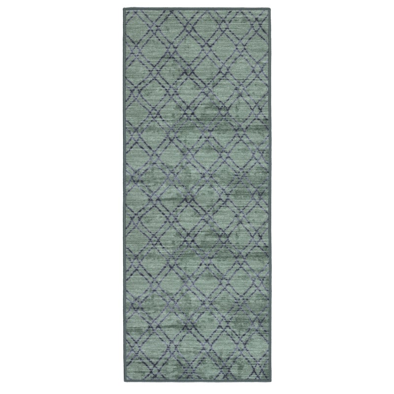 Chodnik antypoślizgowy Vita 80x300 cm Romby zielony