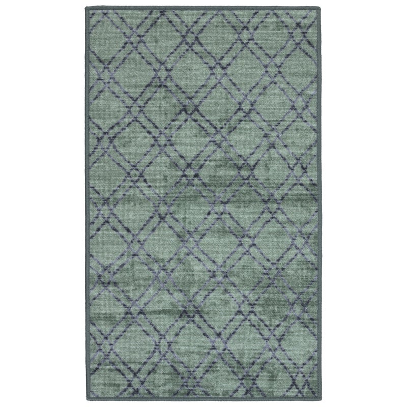 Chodnik antypoślizgowy Vita 60x100 cm Romby zielony