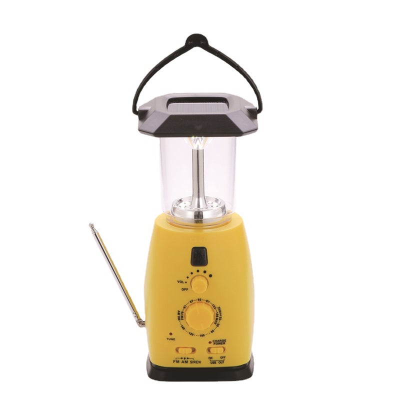 Lampa kempingowa LED, ładowalna lampa zasilana energią słoneczną, latarka z korbką, odpowiednia na kemping, podczas burzy, przerw w dostawie prądu i