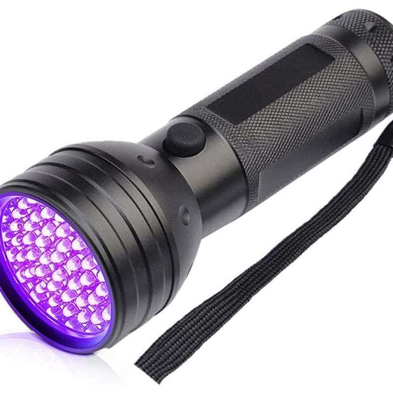 Latarka UV 51 LED z czarnym światłem, mocna latarka UV, latarka UV z czarnym światłem, latarka UV (czarna) do wykrywania