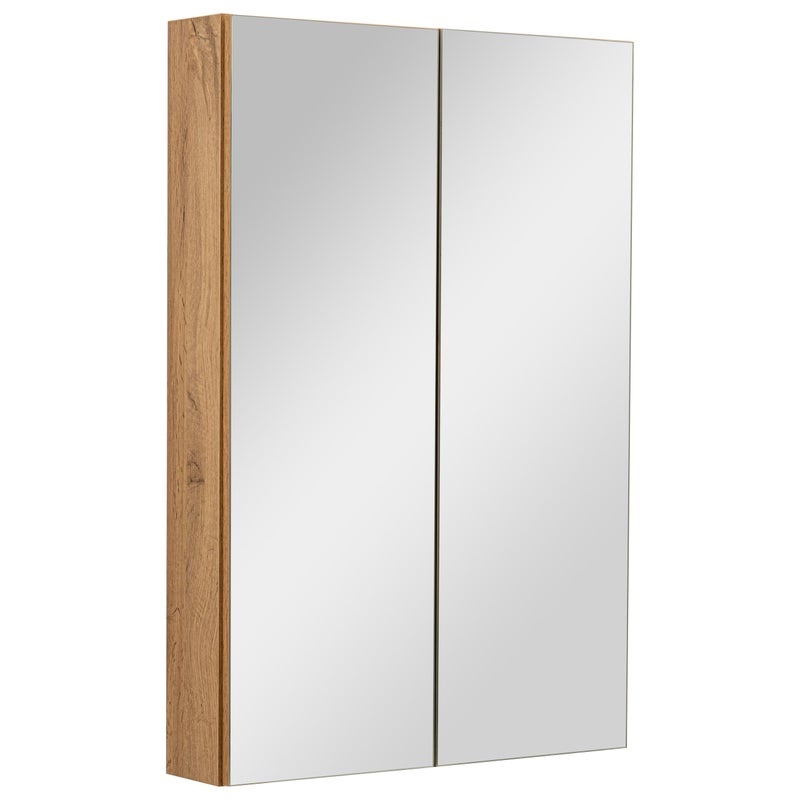 Szafka łazienkowa z lustrem lustrzana wisząca do łazienki dąb wotan 60 cm