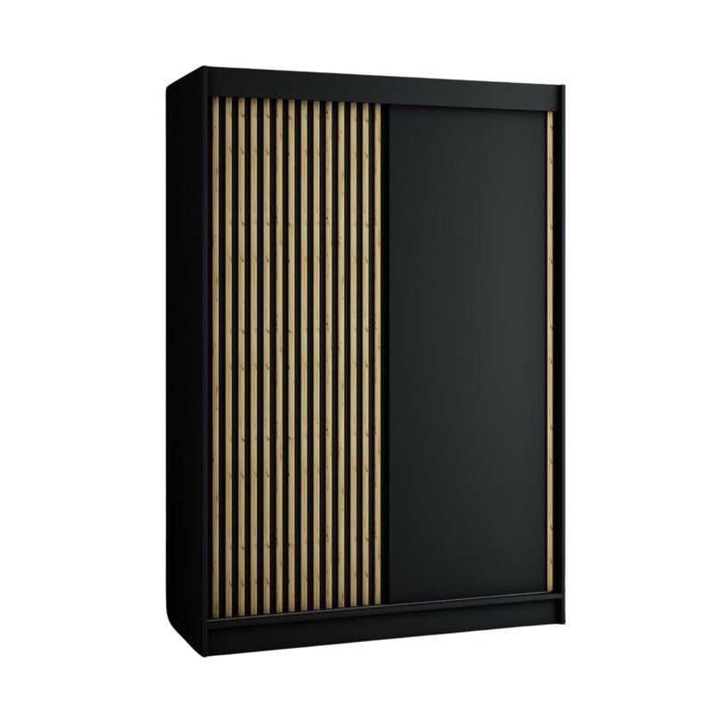 Szafa przesuwna garderoba LAMELO 150 x 62 x 200 cm Czarny - Abiks Meble
