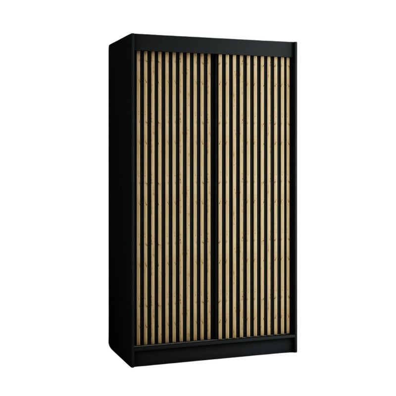 Szafa przesuwna garderoba LAMELO 1 120 x 62 x 200 cm Czarny - Abiks Meble