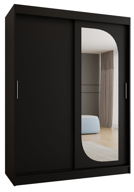 Szafa przesuwna garderoba LUCY 150 x 62 x 200 cm Czarny - Abiks Meble