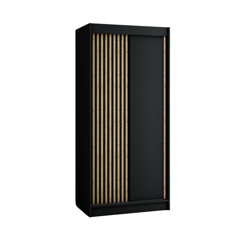 Szafa przesuwna garderoba LAMELO 100 x 62 x 200 cm Czarny - Abiks Meble