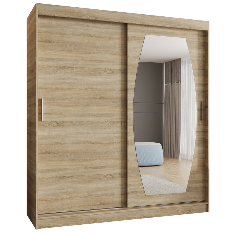 Szafa przesuwna garderoba ROSSA 180 x 62 x 200 cm Sonoma - Abiks Meble