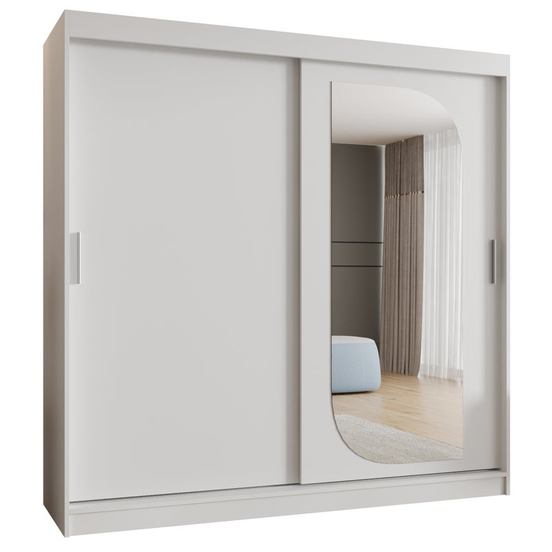 Szafa przesuwna garderoba LUCY 200 x 62 x 200 cm Biały - Abiks Meble