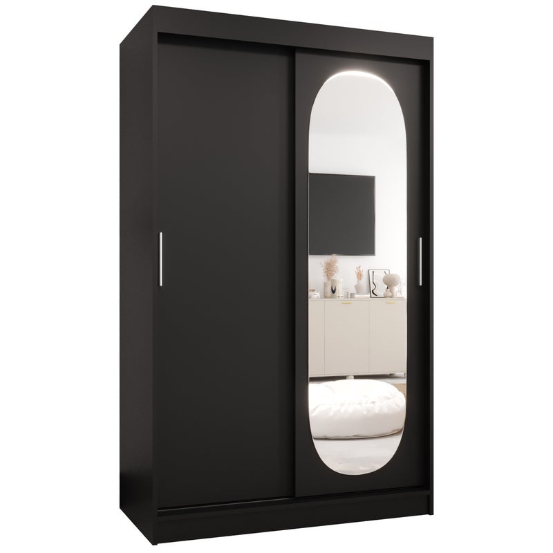 Szafa przesuwna garderoba ROYAL 120 x 62 x 200 cm Czarny - Abiks Meble