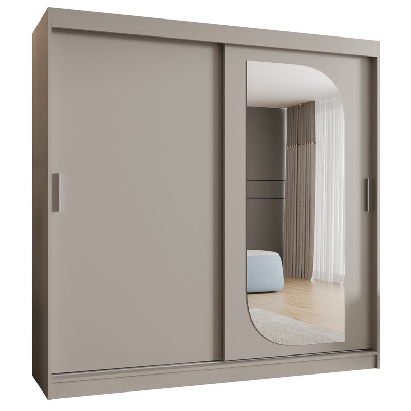 Szafa przesuwna garderoba LUCY 200 x 62 x 200 cm Kaszmir - Abiks Meble