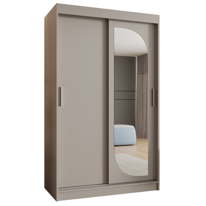 Szafa przesuwna garderoba LUCY 120 x 62 x 200 cm Kaszmir - Abiks Meble