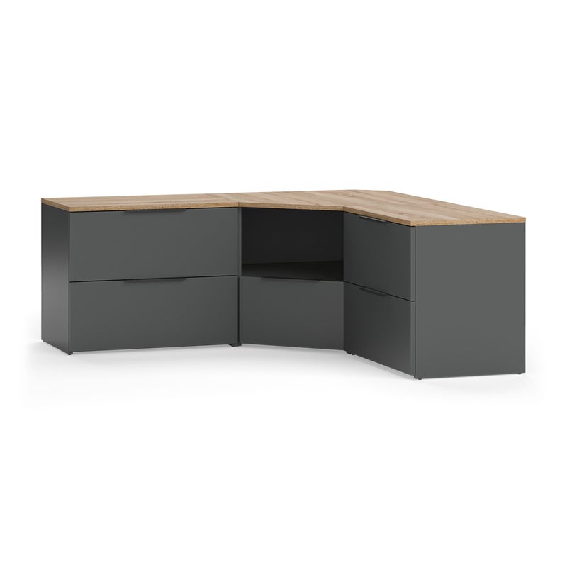 Vicco Ściana w salonie Wido, Antracyt/Sonoma, 3 części