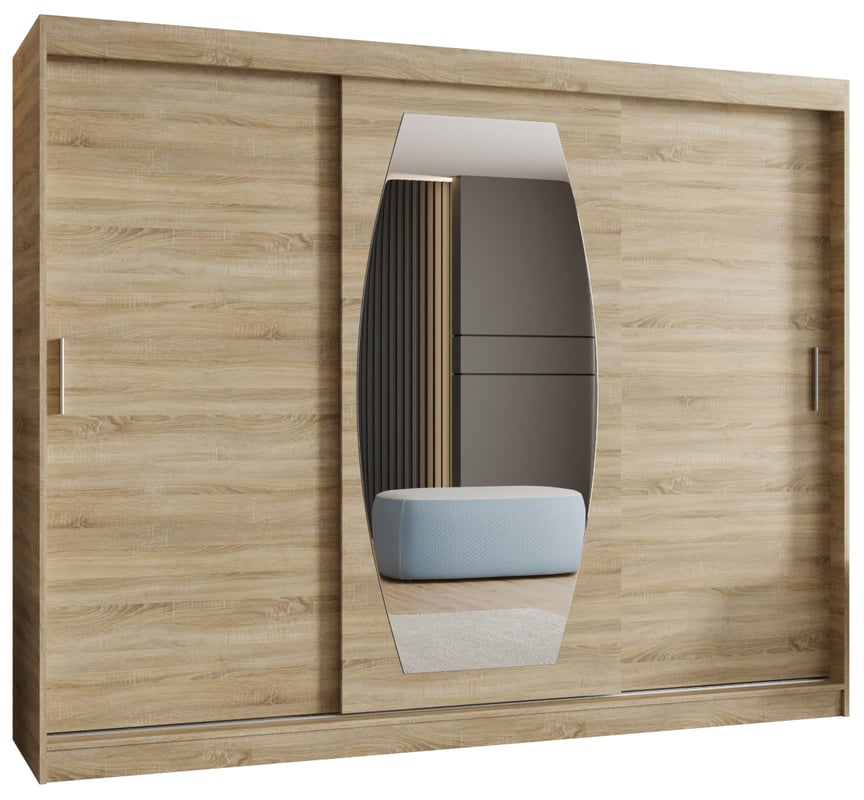 Szafa przesuwna garderoba ROSSA 250 x 62 x 200 cm Sonoma - Abiks Meble