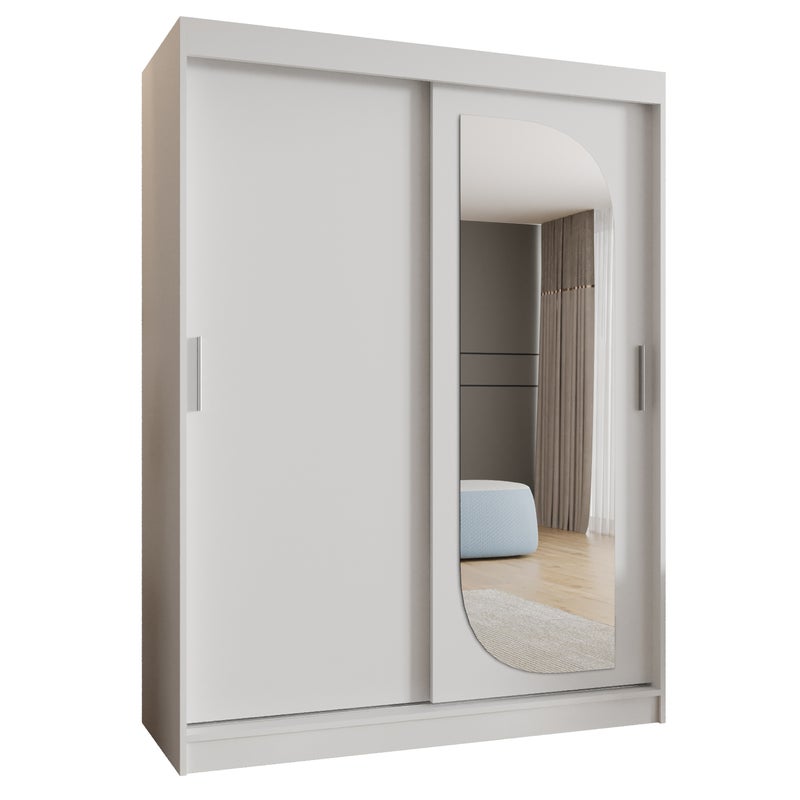 Szafa przesuwna garderoba LUCY 150 x 62 x 200 cm Biały - Abiks Meble