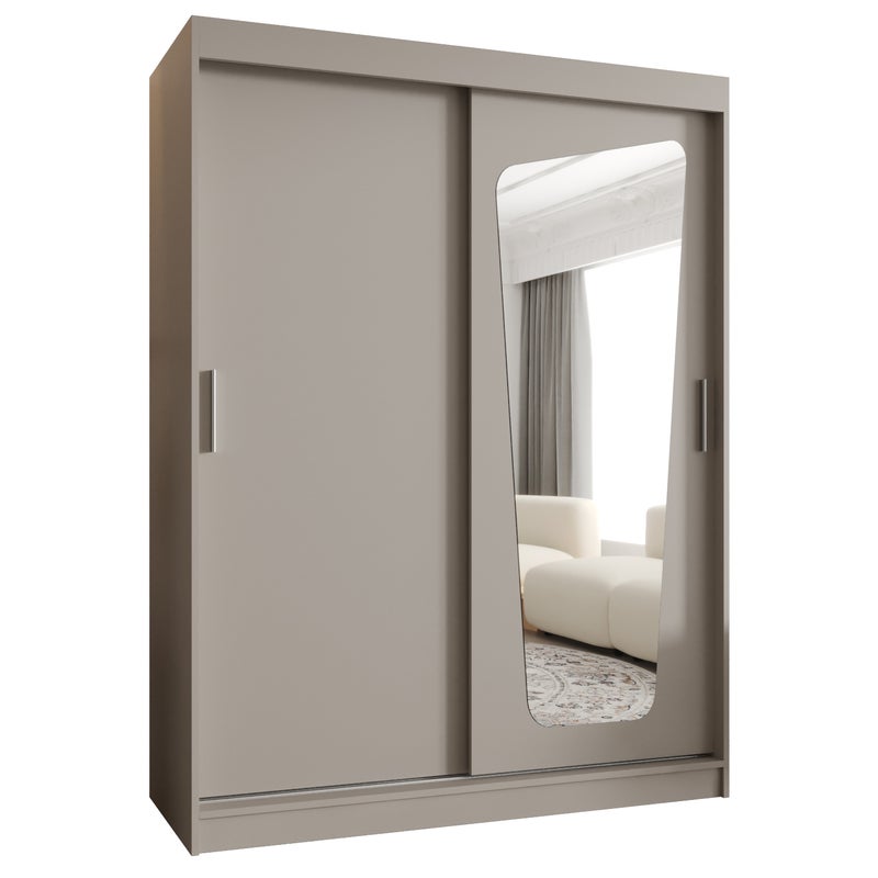 Szafa przesuwna garderoba MOKA 150 x 62 x 200 cm Kaszmir - Abiks Meble