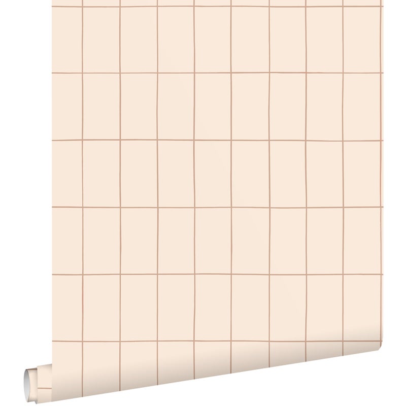 Tapeta małe kafelki beżowymIterakota - 50 x 900 cm - ESTAHOME