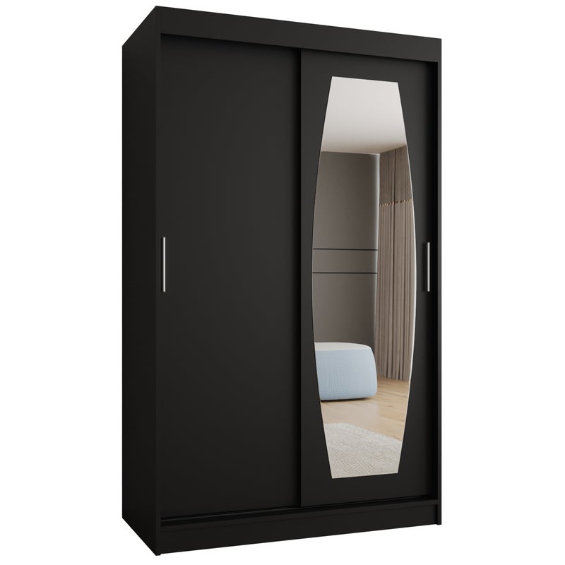 Szafa przesuwna garderoba ROSSA 120 x 62 x 200 cm Czarny - Abiks Meble