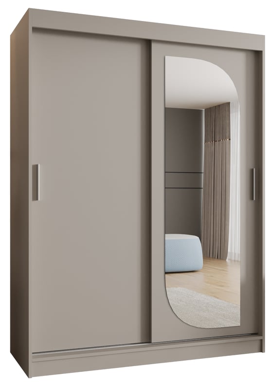 Szafa przesuwna garderoba LUCY 150 x 62 x 200 cm Kaszmir - Abiks Meble