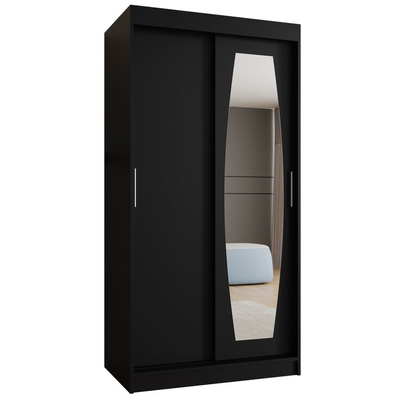 Szafa przesuwna garderoba ROSSA 100 x 62 x 200 cm Czarny - Abiks Meble