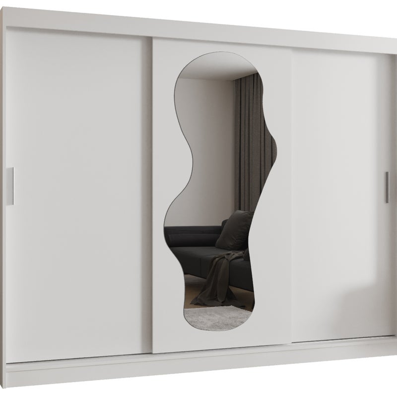 Szafa przesuwna garderoba ULTRA 250 x 62 x 200 cm Biały - Abiks Meble