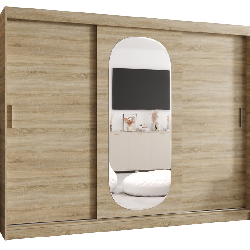 Szafa przesuwna garderoba ROYAL 250 x 62 x 200 cm Sonoma - Abiks Meble
