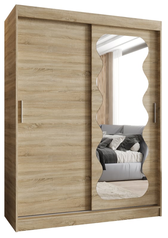 Szafa przesuwna garderoba SPOTI 150 x 62 x 200 cm Sonoma - Abiks Meble