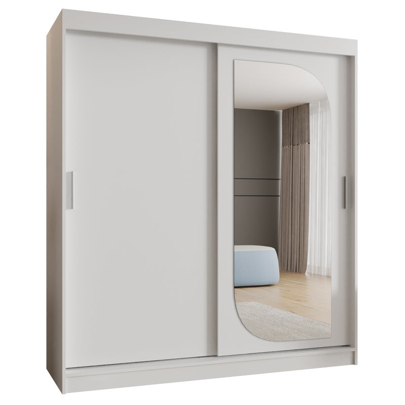 Szafa przesuwna garderoba LUCY 180 x 62 x 200 cm Biały - Abiks Meble