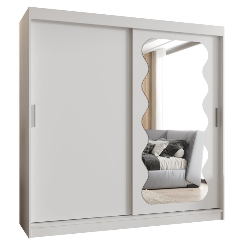 Szafa przesuwna garderoba SPOTI 200 x 62 x 200 cm Biały - Abiks Meble