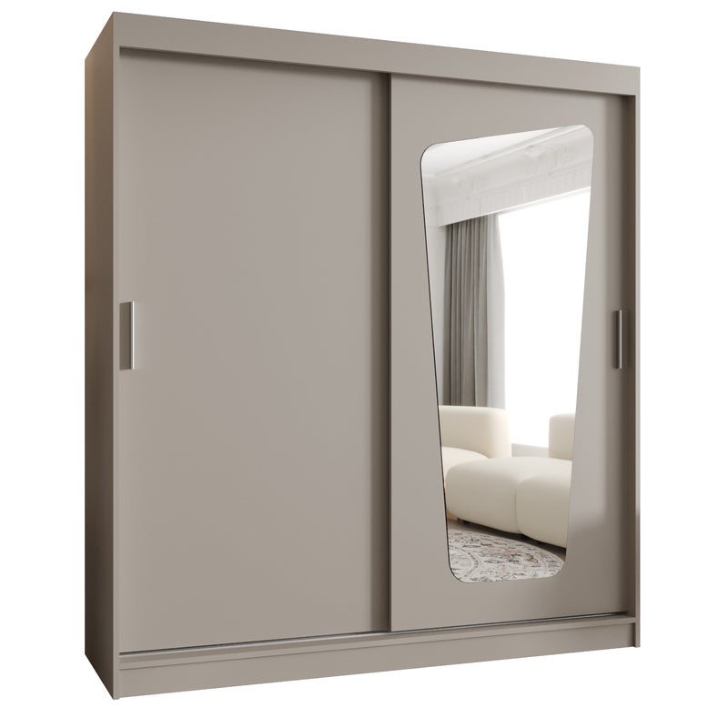 Szafa przesuwna garderoba MOKA 180 x 62 x 200 cm Kaszmir - Abiks Meble