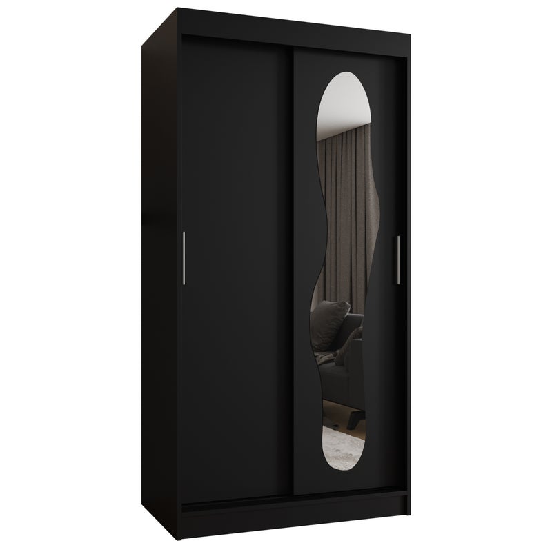 Szafa przesuwna garderoba ULTRA 100 x 62 x 200 cm Czarny - Abiks Meble