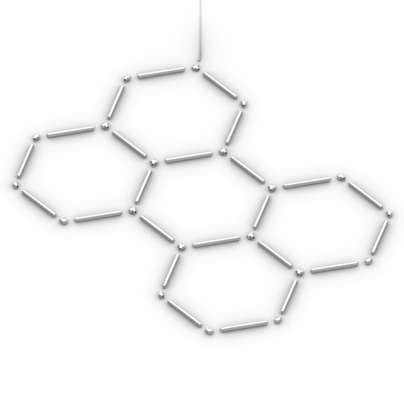 Lampa LED Hexagon 168x238cm 192W 6500K IP20 sufitowa oświetlenie do garażu warsztatu MasterLED