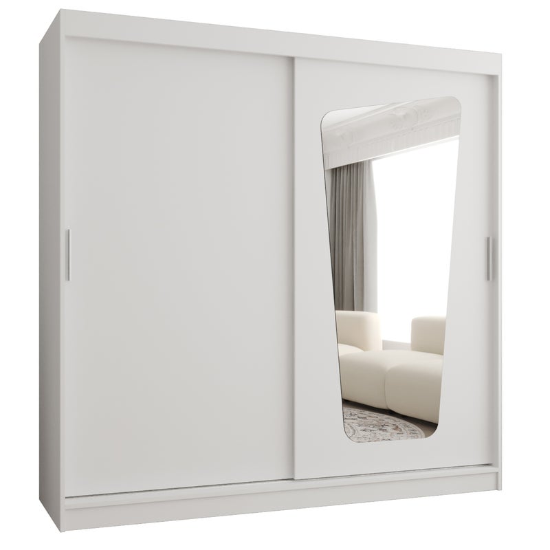 Szafa przesuwna garderoba MOKA 200 x 62 x 200 cm Biały - Abiks Meble